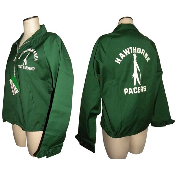 80s Flocked Windbreaker Golf Jacket | Marching Band Sportsmaster - Picture 2 of 5